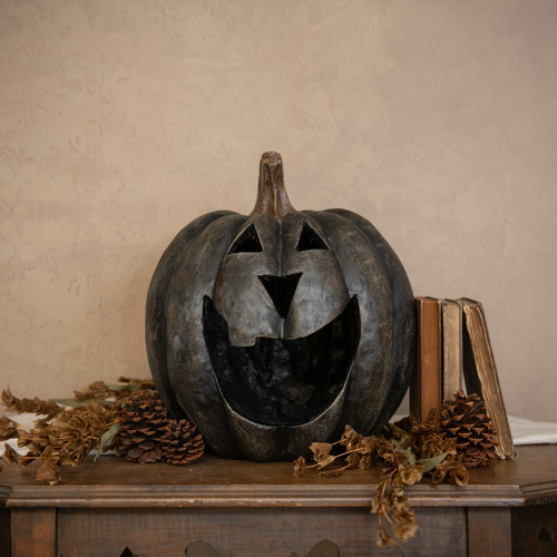 15" BLACK BIG MOUTH PUMPKIN