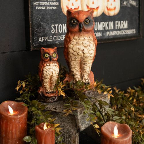 10" VINTAGE ORANGE OWL