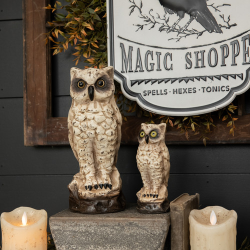 6" VINTAGE WHITE OWL