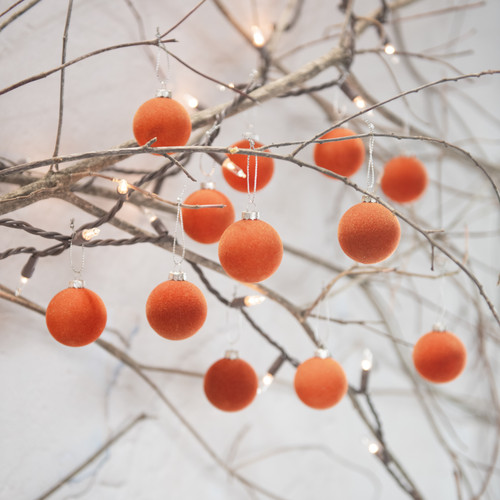 SET/ 12 - 1.75" RUSSET FLOCKED BALLS