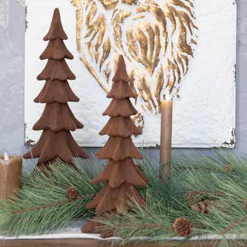 12" BROWN RESIN TREE