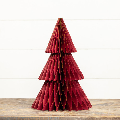 15.5" BURGUNDY W/ GOLD TRIM PAPER CONE TREE