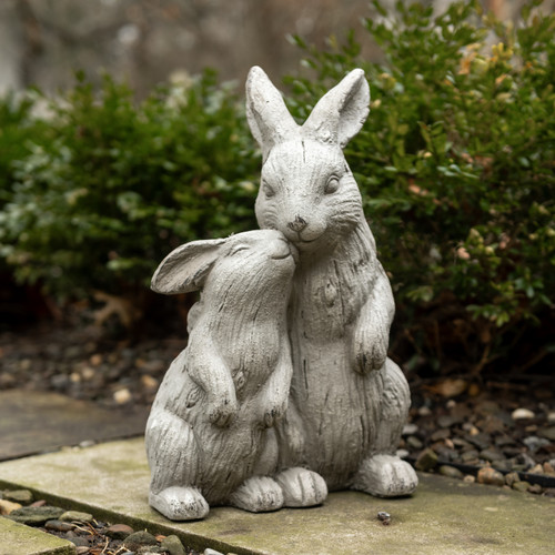 SNUGGLING BUNNIES STATUE