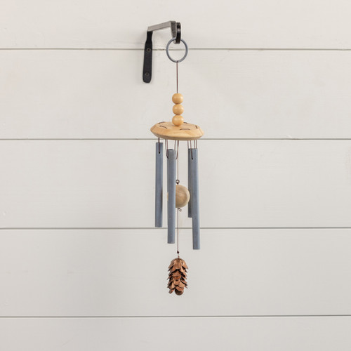 GREY WIND CHIME W/ PINECONE