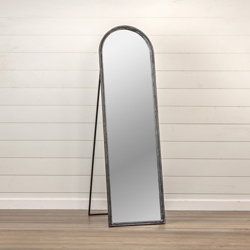 BLACK ARCHED FLOOR MIRROR