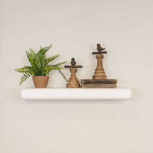 23.75" WHITE PLANK SHELF
