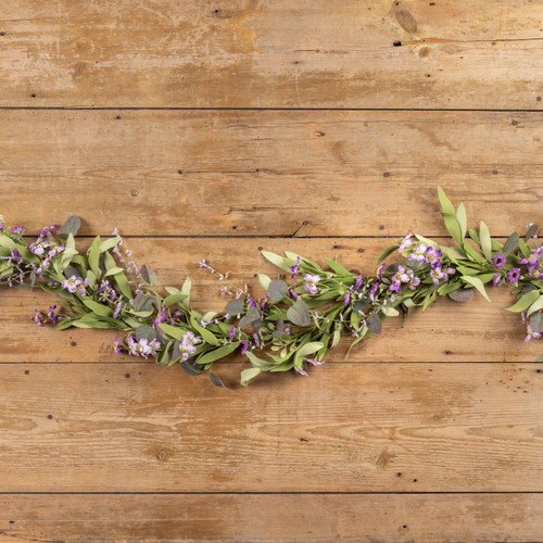 5' PURPLE VERBENA & DAISY GARLAND