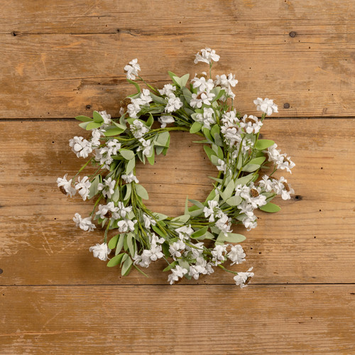 14" CREAM MINI DAISY CANDLE RING