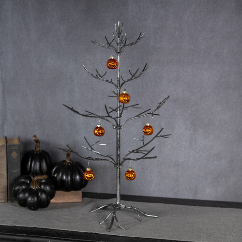 25" SILVER METAL ORNAMENT TREE