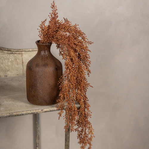 30" RUST BERRY HANGING BUSH
