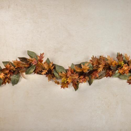 6' HARVEST MIXED LEAF GARLAND