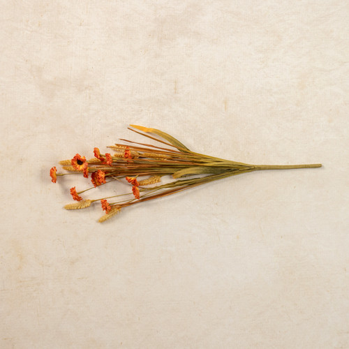 21" ORANGE HEATHER & WILD GRASS BUSH