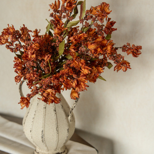 21" ORANGE MINI BERRY & WILD FLOWER BUSH