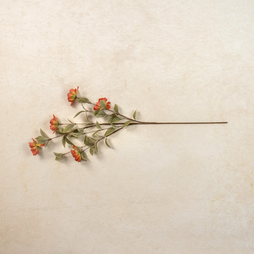 34" ORANGE WILD ROSE SPRAY
