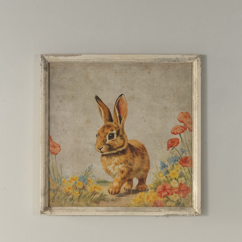 FRAMED WANDERING BUNNY PRINT