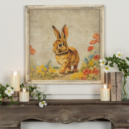 FRAMED WANDERING BUNNY PRINT
