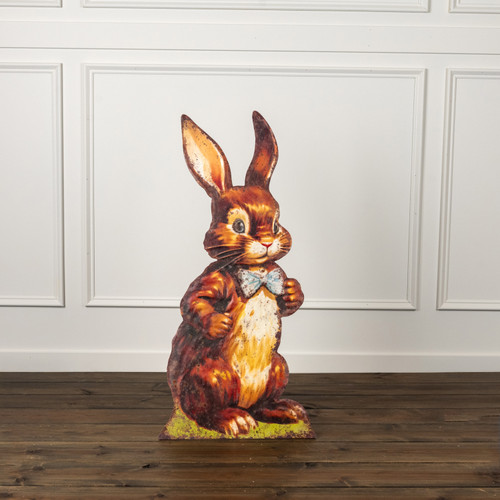 36" STANDING BROWN BUNNY W/ BOW TIE