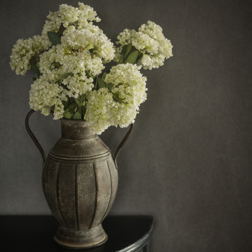 25" WHITE HYDRANGEA SPRAY