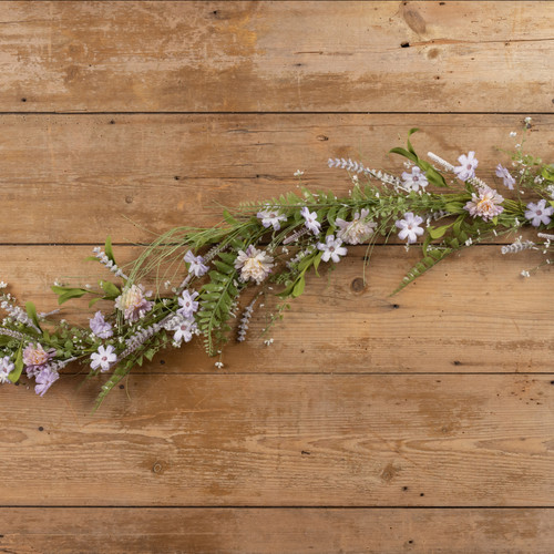 6' PURPLE WILDFLOWER GARLAND