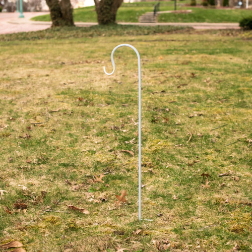 35.5" WHITE GARDEN HOOK