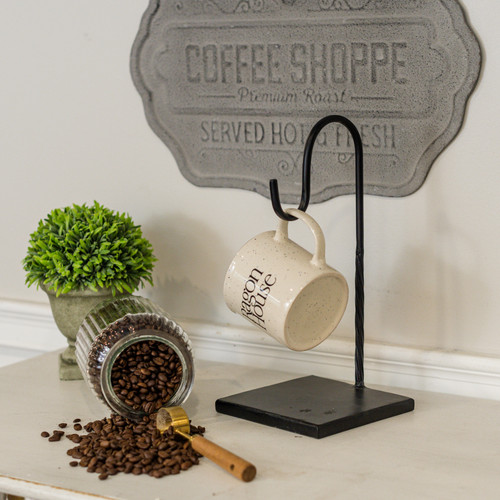 11.75" BLACK METAL HOOK STAND