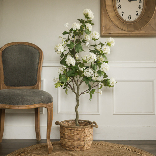 4' WHITE HYDRANGEA TREE