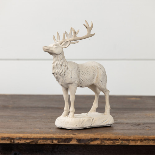 9.5" CREAM DEER ON STAND