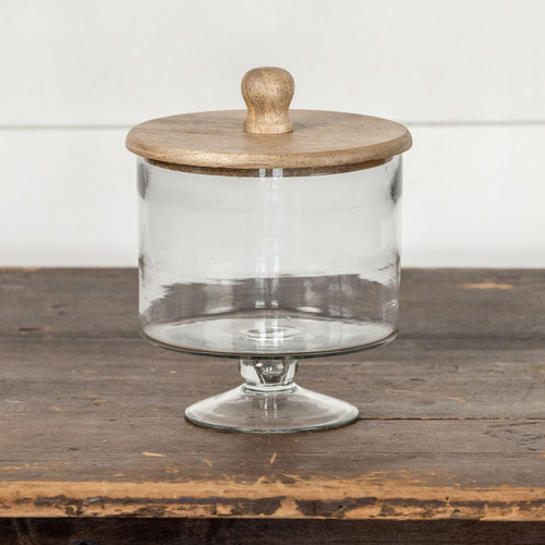 9" GLASS COOKIE JAR