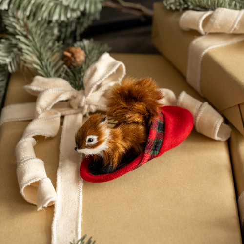 SQUIRREL IN SLIPPER ORNAMENT