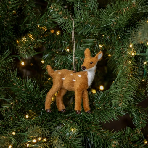 FUR DEER ORNAMENT