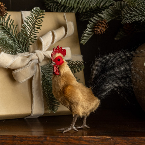 STANDING TAN ROOSTER