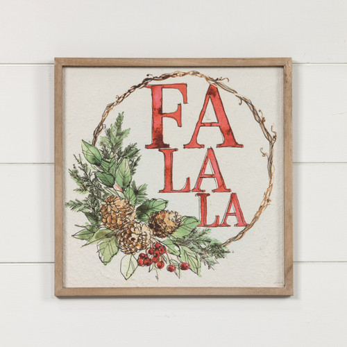 FA LA LA FRAMED PRINT