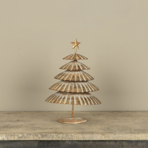 AGED METAL LAYERED TREE