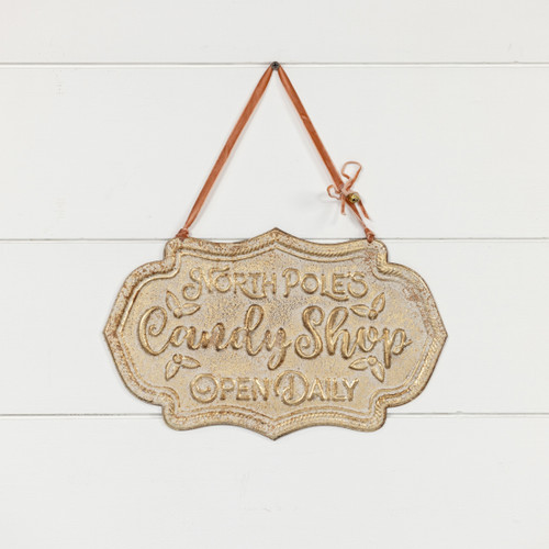 NORTH POLE'S CANDY SHOP SIGN