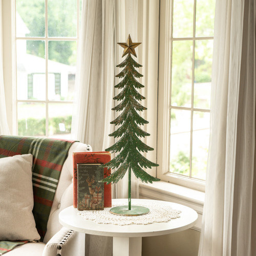 26.5" GREEN METAL TREE