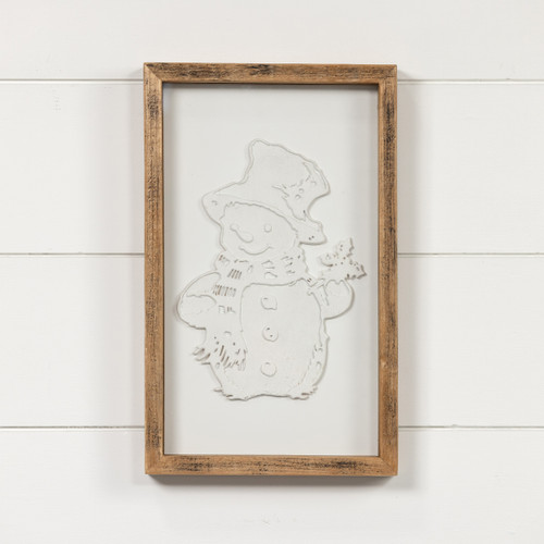 CHILLY SNOWMAN FRAMED PRINT