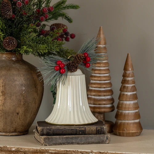 CREAM & GOLD HANGING BELL