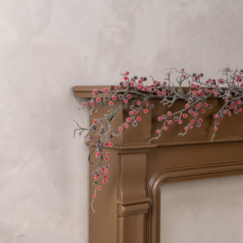 6' FROZEN RED BERRY GARLAND