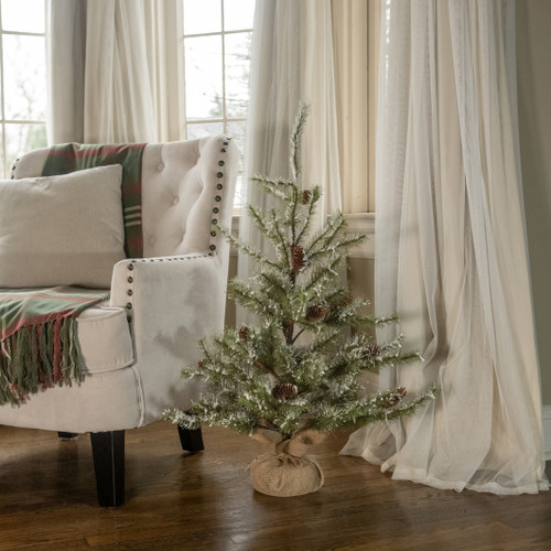 3' SNOWY PINE TREE