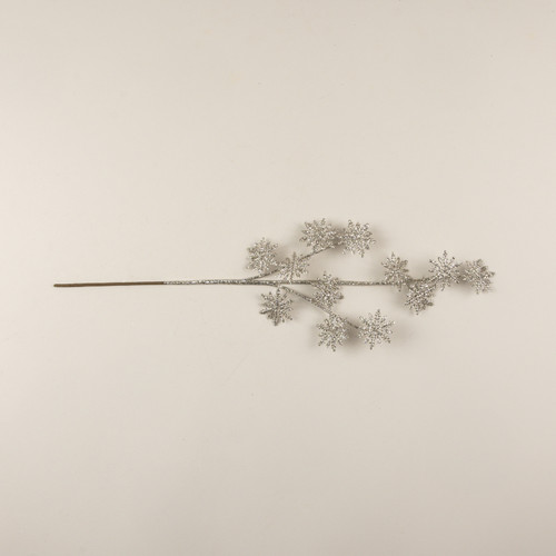 30" SILVER SNOWFLAKE SPRAY