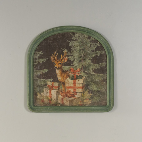 FRAMED HOLIDAY FOREST SCENE PRINT