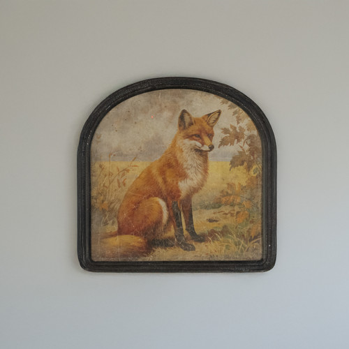 FRAMED SITTING FOX PRINT