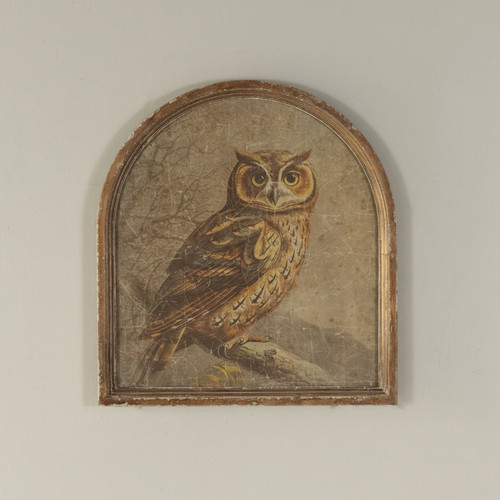 ARCHED FRAME GREAT HORNED OWL PRINT