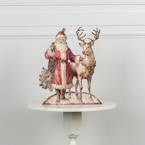 18" SANTA W/ REINDEER METAL DUMMY BOARD