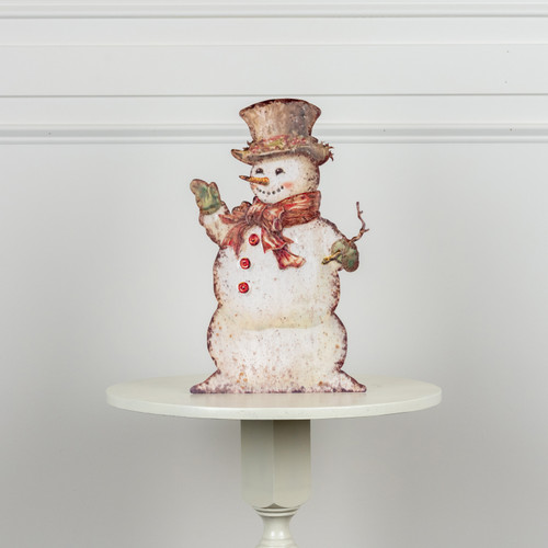 18" CHEERFUL SNOWMAN METAL DUMMY BOARD