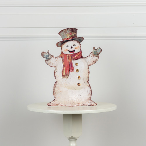 18" WELCOMING SNOWMAN METAL DUMMY BOARD