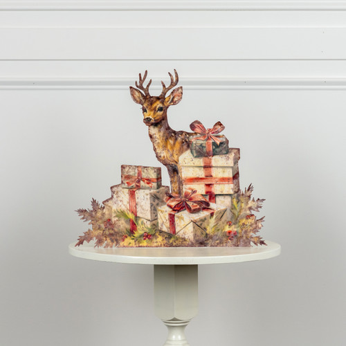 18" DEER W/ PRESENTS METAL DUMMY BOARD