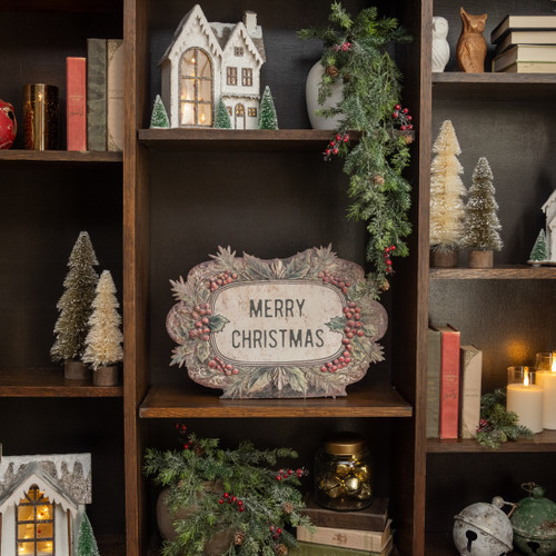 18.25" MERRY CHRISTMAS METAL DUMMY BOARD