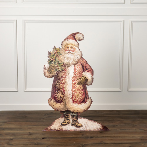 35.75" SANTA W/ HOLLY METAL DUMMY BOARD