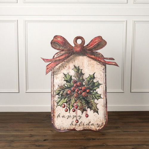 35.75" HAPPY HOLIDAYS METAL DUMMY BOARD